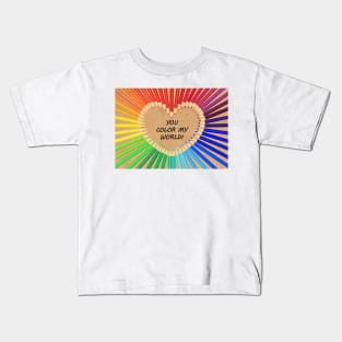 Colouring Pencil Heart Kids T-Shirt